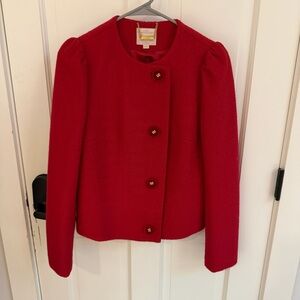 Cherry Red Wool Classic / Vintage  Blazer
